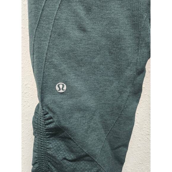 Lululemon In The Flow Cropped Leggings Green Womens - Picture 3 of 7